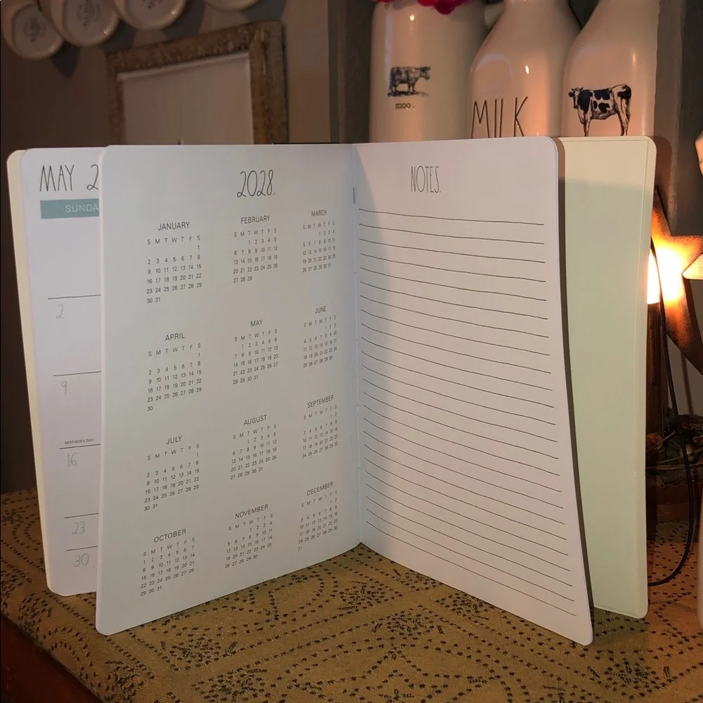 Rae Dunn 2027 PLANNER. 17 Month Planner with Cat On Books